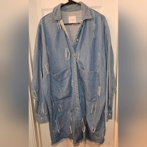 Zara Jacket Distressed Denim